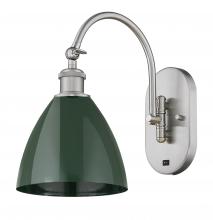 Innovations Lighting 518-1W-SN-MBD-75-GR - Plymouth - 1 Light - 8 inch - Brushed Satin Nickel - Adjustable Swing Arm