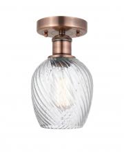 Innovations Lighting 616-1F-AC-G292 - Salina - 1 Light - 6 inch - Antique Copper - Semi-Flush Mount