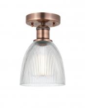 Innovations Lighting 616-1F-AC-G382 - Castile - 1 Light - 6 inch - Antique Copper - Semi-Flush Mount