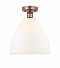 Innovations Lighting 616-1F-AC-GBD-121 - Bristol - 1 Light - 12 inch - Antique Copper - Semi-Flush Mount