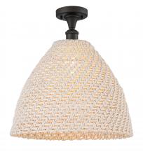 Innovations Lighting 616-1F-OB-NBD-16-NAT - Bristol Natural - 1 Light - 6 inch - Oil Rubbed Bronze - Semi-Flush Mount