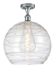 Innovations Lighting 616-1F-PC-G1213-14CL - Athens Deco Swirl - 1 Light - 14 inch - Polished Chrome - Semi-Flush Mount