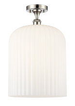 Innovations Lighting 616-1F-PN-G559-12GWH - Bridal Veil - 1 Light - 5 inch - Polished Nickel - Semi-Flush Mount