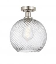 Innovations Lighting 616-1F-SN-G1214-10 - Athens Twisted Swirl Semi-Flush Mount