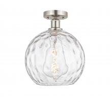 Innovations Lighting 616-1F-SN-G1215-10 - Athens Water Glass - 1 Light - 10 inch - Brushed Satin Nickel - Semi-Flush Mount