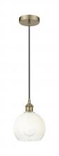 Innovations Lighting 616-1P-AB-G483-8OP - Brookhaven Globe - 1 Light - 8 inch - Antique Brass - Cord hung - Mini Pendant