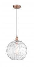 Innovations Lighting 616-1P-AC-G1215-12 - Athens Water Glass - 1 Light - 12 inch - Antique Copper - Cord hung - Mini Pendant