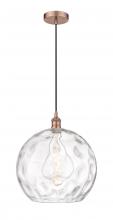 Innovations Lighting 616-1P-AC-G1215-14 - Athens Water Glass - 1 Light - 13 inch - Antique Copper - Cord hung - Pendant
