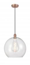 Innovations Lighting 616-1P-AC-G122-14 - Athens - 1 Light - 14 inch - Antique Copper - Cord hung - Pendant