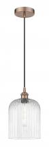 Innovations Lighting 616-1P-AC-G559-8CL - Bridal Veil - 1 Light - 5 inch - Antique Copper - Cord hung - Mini Pendant