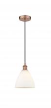 Innovations Lighting 616-1P-AC-GBD-751 - Bristol - 1 Light - 8 inch - Antique Copper - Cord hung - Mini Pendant