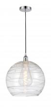 Innovations Lighting 616-1P-PC-G1213-14 - Athens Deco Swirl - 1 Light - 14 inch - Polished Chrome - Cord hung - Pendant