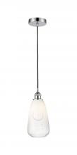 Innovations Lighting 616-1P-PC-G480-6OP - Brookhaven Almond - 1 Light - 6 inch - Polished Chrome - Cord hung - Mini Pendant