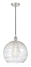 Innovations Lighting 616-1P-PN-G1213-14CL - Athens Deco Swirl - 1 Light - 14 inch - Polished Nickel - Cord hung - Mini Pendant