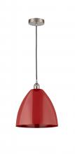 Innovations Lighting 616-1P-SN-MBD-12-RD - Plymouth - 1 Light - 12 inch - Brushed Satin Nickel - Cord hung - Mini Pendant