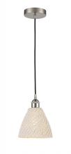 Innovations Lighting 616-1P-SN-NBD-75-NAT - Bristol Natural - 1 Light - 6 inch - Brushed Satin Nickel - Cord hung - Mini Pendant