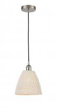 Innovations Lighting 616-1P-SN-NBD-9-NAT - Bristol Natural - 1 Light - 6 inch - Brushed Satin Nickel - Cord hung - Mini Pendant