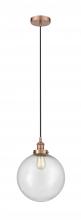 Innovations Lighting 616-1PH-AC-G204-12 - Beacon - 1 Light - 12 inch - Antique Copper - Cord hung - Mini Pendant