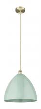 Innovations Lighting 616-1S-AB-MBD-16-SF - Plymouth - 1 Light - 16 inch - Antique Brass - Stem hung - Mini Pendant
