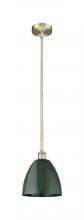 Innovations Lighting 616-1S-AB-MBD-9-GR - Plymouth - 1 Light - 9 inch - Antique Brass - Stem hung - Mini Pendant