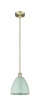 Innovations Lighting 616-1S-AB-MBD-9-SF - Plymouth - 1 Light - 9 inch - Antique Brass - Stem hung - Mini Pendant