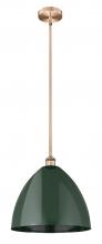 Innovations Lighting 616-1S-AC-MBD-16-GR - Plymouth - 1 Light - 16 inch - Antique Copper - Cord hung - Mini Pendant