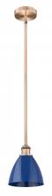 Innovations Lighting 616-1S-AC-MBD-75-BL - Plymouth - 1 Light - 8 inch - Antique Copper - Stem hung - Mini Pendant