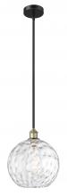 Innovations Lighting 616-1S-BAB-G1215-12 - Athens Water Glass - 1 Light - 12 inch - Black Antique Brass - Stem hung - Mini Pendant