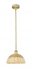 Innovations Lighting 616-1S-BB-NBD2-12-NAT - Bristol Natural II - 1 Light - 12 inch - Brushed Brass - Stem hung - Mini Pendant