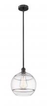Innovations Lighting 616-1S-BK-G556-12CL - Rochester - 1 Light - 12 inch - Matte Black - Stem hung - Mini Pendant