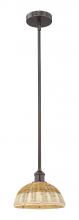 Innovations Lighting 616-1S-OB-NBD2-9-NAT - Bristol Natural II - 1 Light - 9 inch - Oil Rubbed Bronze - Stem hung - Mini Pendant