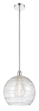 Innovations Lighting 616-1S-PC-G1213-14CL - Athens Deco Swirl - 1 Light - 14 inch - Polished Chrome - Stem hung - Mini Pendant