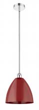 Innovations Lighting 616-1S-PC-MBD-12-RD - Plymouth - 1 Light - 12 inch - Polished Chrome - Stem hung - Mini Pendant