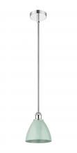 Innovations Lighting 616-1S-PC-MBD-75-SF - Plymouth - 1 Light - 8 inch - Polished Chrome - Stem hung - Mini Pendant