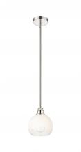 Innovations Lighting 616-1S-PN-G483-8OP - Brookhaven Globe - 1 Light - 8 inch - Polished Nickel - Stem hung - Mini Pendant