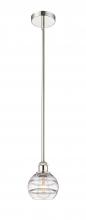 Innovations Lighting 616-1S-PN-G556-6CL - Rochester - 1 Light - 6 inch - Polished Nickel - Stem hung - Mini Pendant