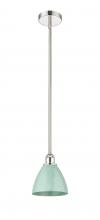 Innovations Lighting 616-1S-PN-MBD-75-SF - Plymouth - 1 Light - 8 inch - Polished Nickel - Stem hung - Mini Pendant