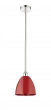 Innovations Lighting 616-1S-PN-MBD-9-RD - Plymouth - 1 Light - 9 inch - Polished Nickel - Stem hung - Mini Pendant