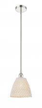 Innovations Lighting 616-1S-PN-NBD-9-NAT - Bristol Natural - 1 Light - 6 inch - Polished Nickel - Mini Pendant