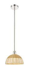 Innovations Lighting 616-1S-PN-NBD2-12-NAT - Bristol Natural II - 1 Light - 12 inch - Polished Nickel - Stem hung - Mini Pendant