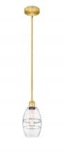Innovations Lighting 616-1S-SG-G557-6CL - Vaz - 1 Light - 6 inch - Satin Gold - Stem hung - Mini Pendant