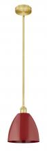 Innovations Lighting 616-1S-SG-MBD-9-RD - Plymouth - 1 Light - 9 inch - Satin Gold - Stem hung - Mini Pendant