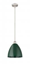 Innovations Lighting 616-1S-SN-MBD-12-GR - Plymouth - 1 Light - 12 inch - Brushed Satin Nickel - Stem hung - Mini Pendant