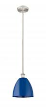 Innovations Lighting 616-1S-SN-MBD-9-BL - Plymouth - 1 Light - 9 inch - Brushed Satin Nickel - Stem hung - Mini Pendant