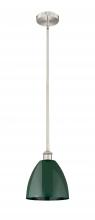 Innovations Lighting 616-1S-SN-MBD-9-GR - Plymouth - 1 Light - 9 inch - Brushed Satin Nickel - Stem hung - Mini Pendant
