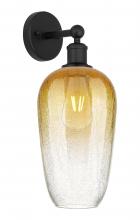 Innovations Lighting 616-1W-BK-G484-7AM - Brookhaven Flute - 1 Light - 7 inch - Matte Black - Sconce