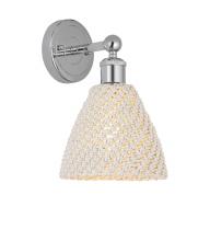 Innovations Lighting 616-1W-PC-NBD-75-NAT - Bristol Natural - 1 Light - 8 inch - Polished Chrome - Sconce
