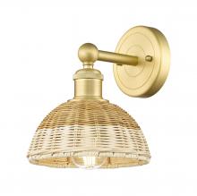 Innovations Lighting 616-1W-SG-NBD2-75-NAT - Bristol Natural II - 1 Light - 8 inch - Satin Gold - Sconce