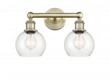 Innovations Lighting 616-2W-AB-G122-6 - Athens - 2 Light - 15 inch - Antique Brass - Bath Vanity Light