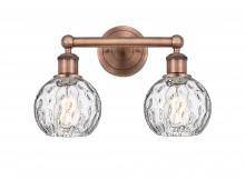 Innovations Lighting 616-2W-AC-G1215-6 - Athens Water Glass - 2 Light - 15 inch - Antique Copper - Bath Vanity Light